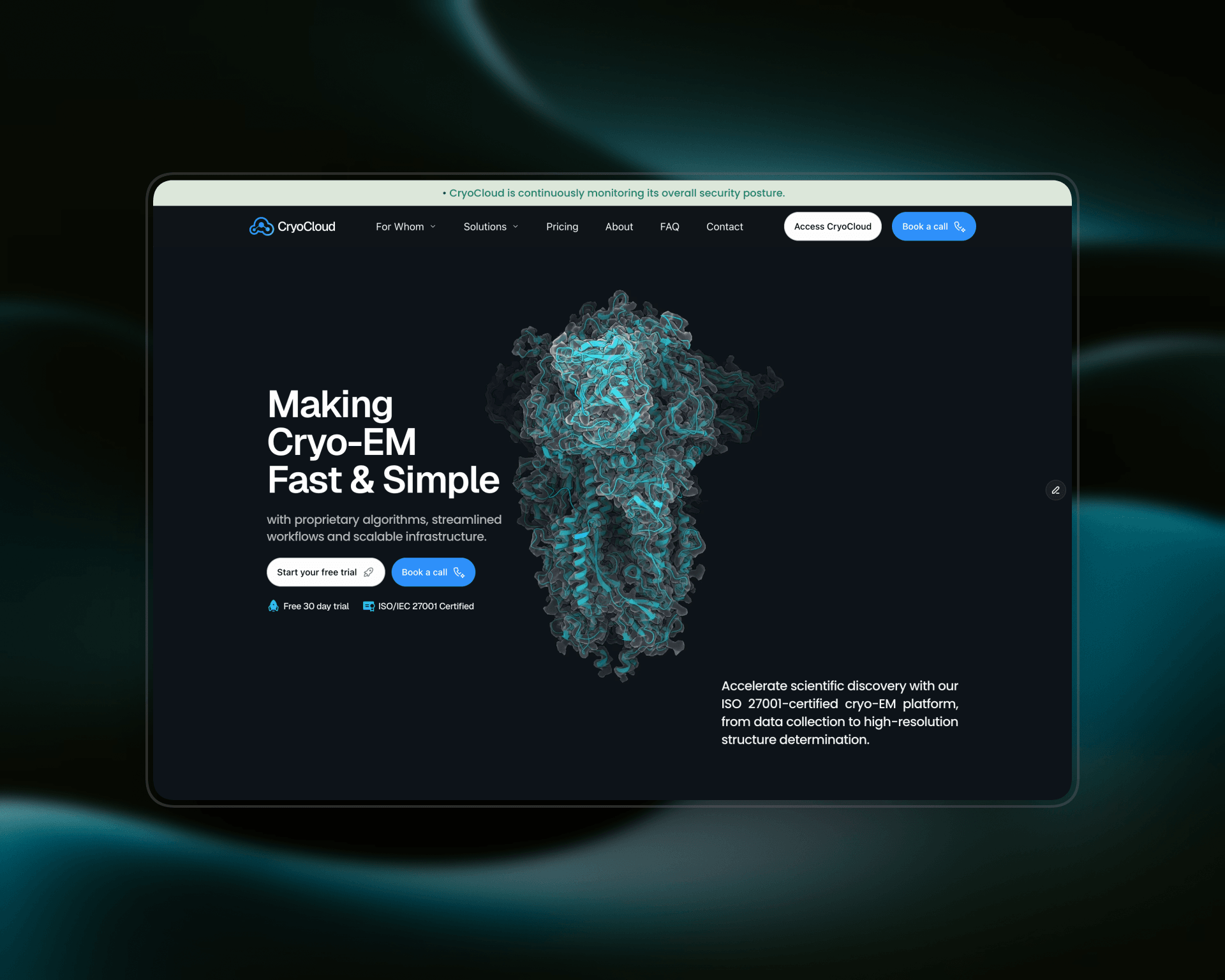 CryoCloud, Framer Design & Build