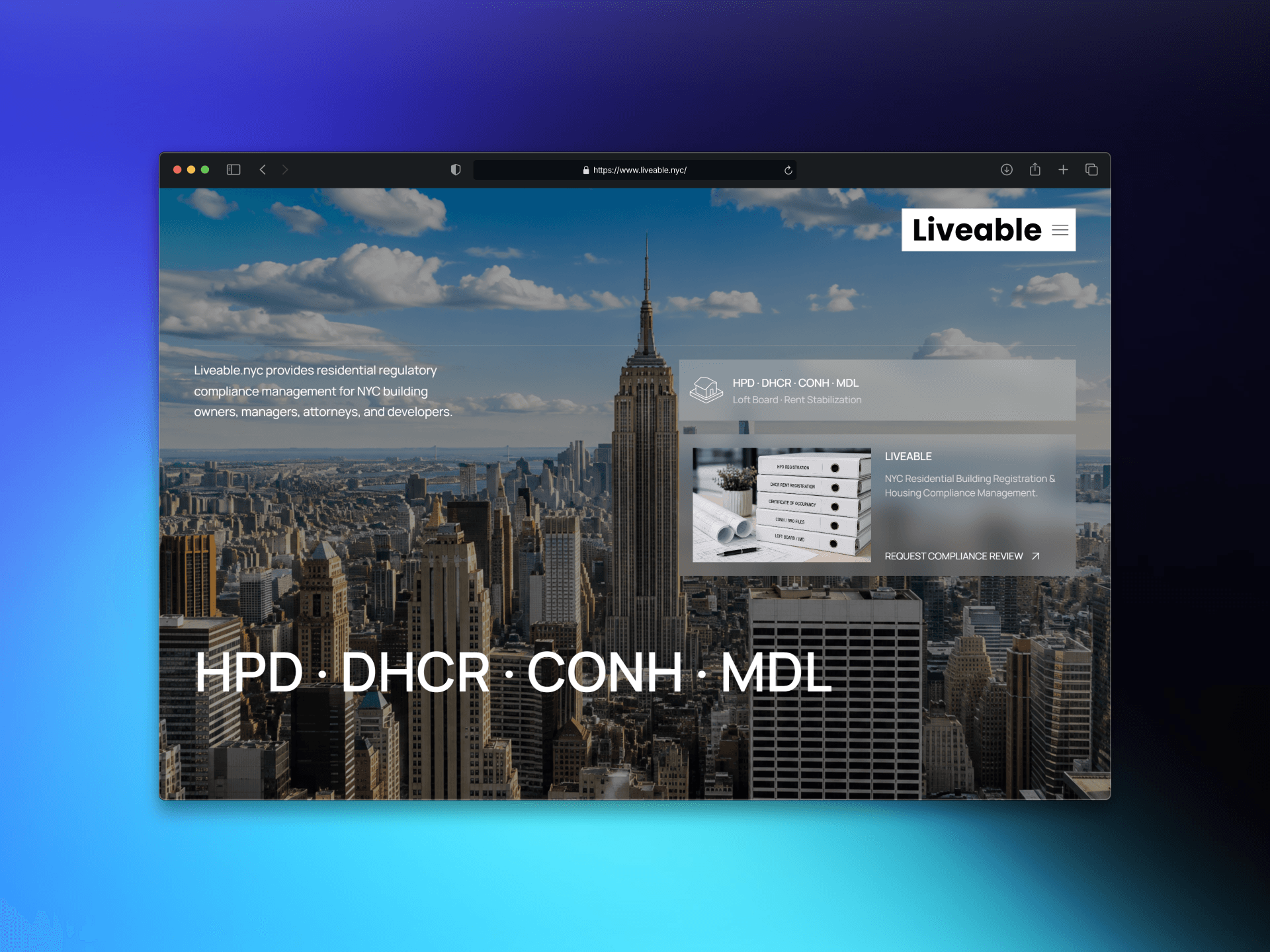 Liveable.nyc, Website Design & Development
